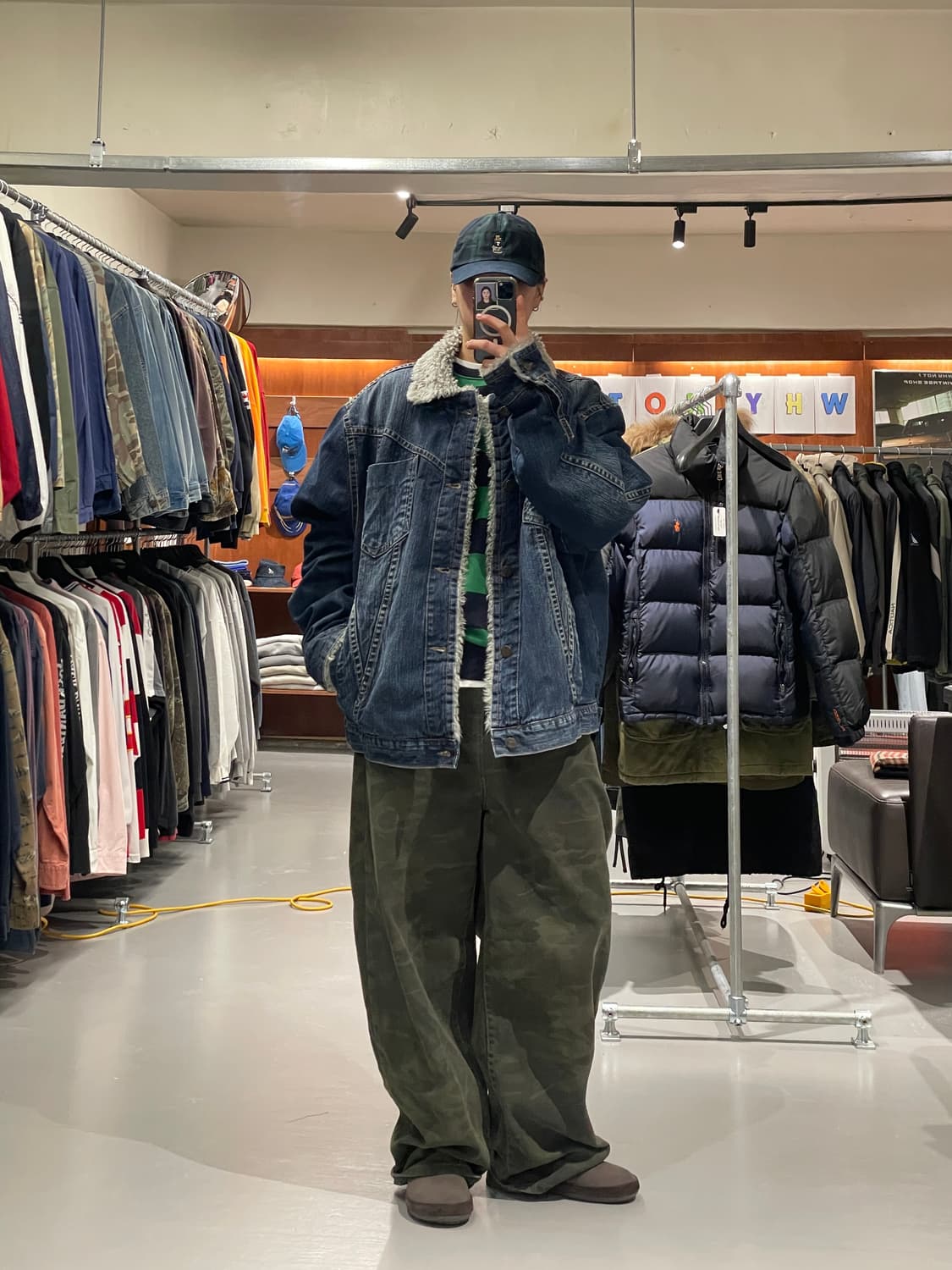 빈티지 빅사이즈 쉐르파 데님 자켓   상품이미지3