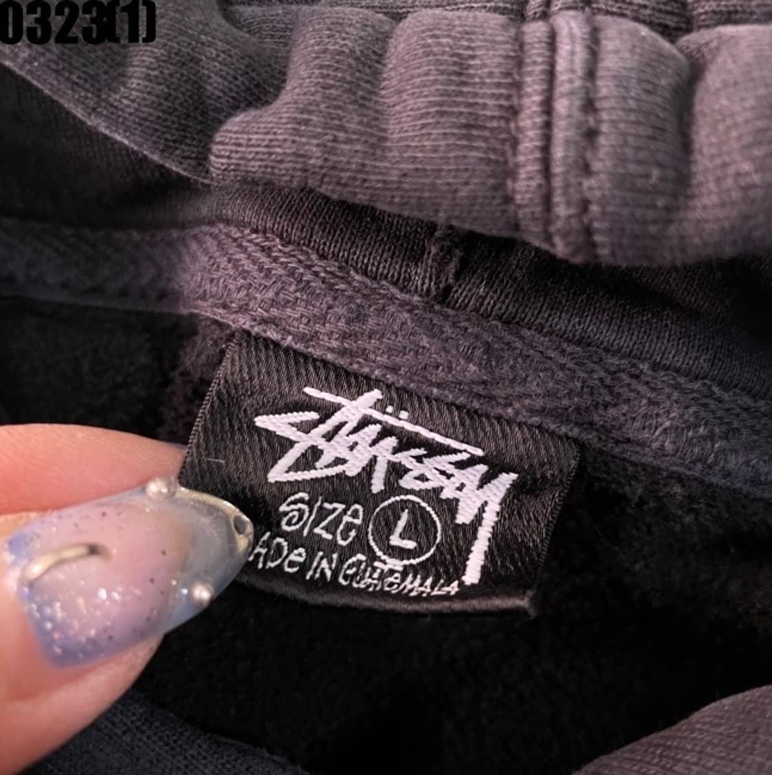 스투시 후드티 블랙 검정 라지 상품이미지3