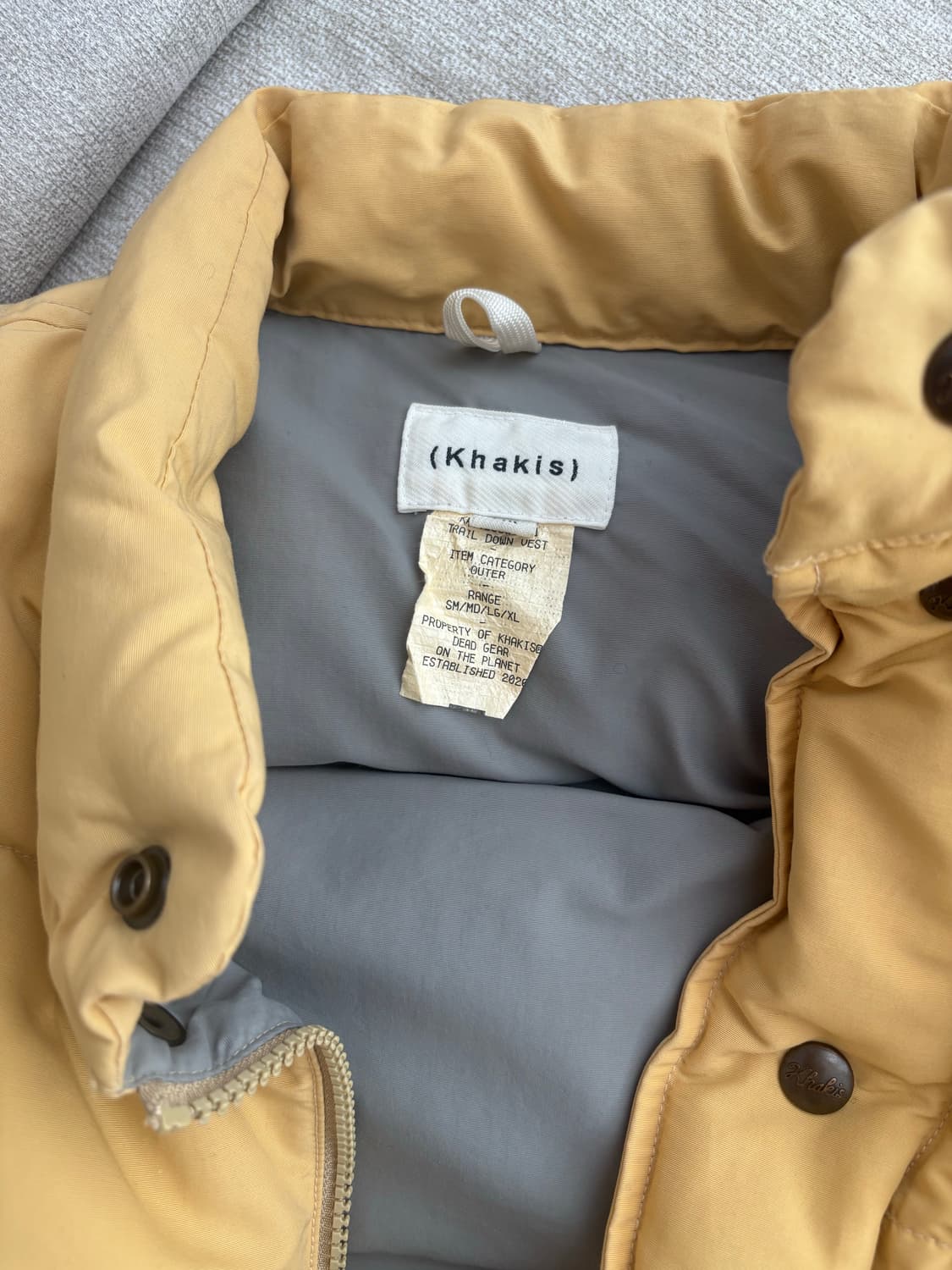 카키스 조끼 베스트 옐로우 S 상품이미지5