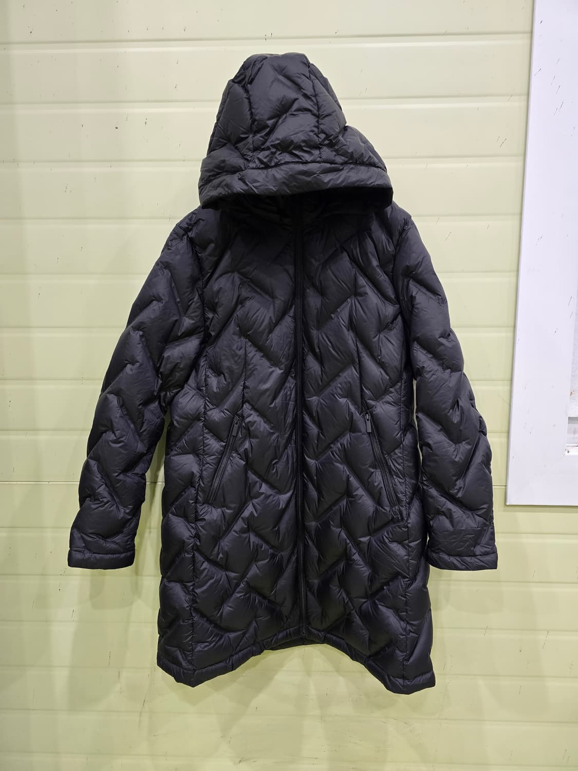 블랙 롱 패딩 점퍼 후드 스타일 상품이미지1