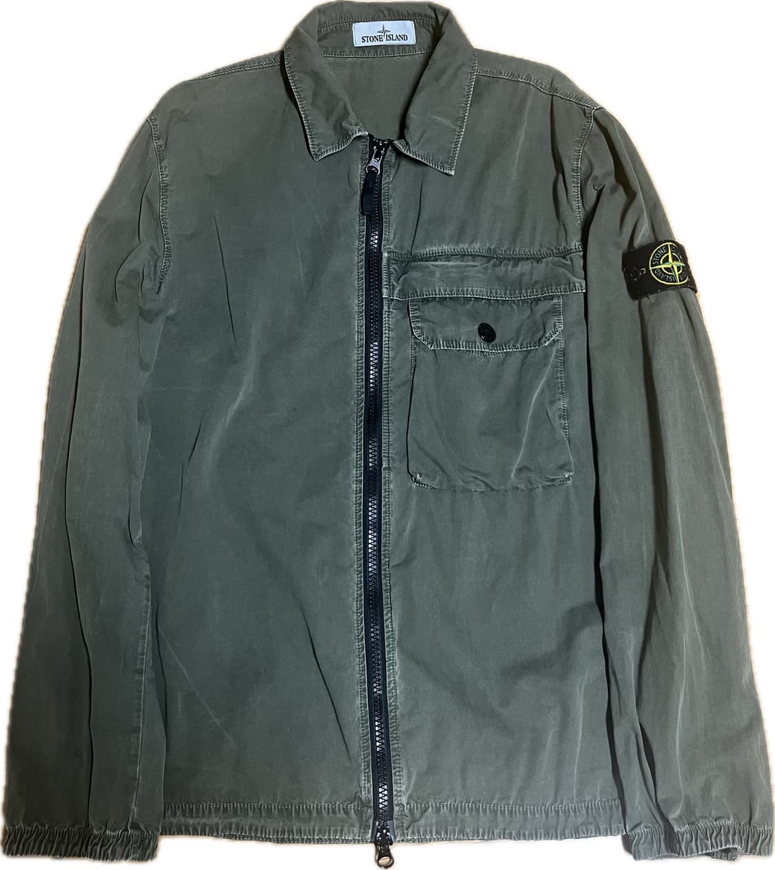 21FW 스톤아일랜드 올드이펙트 오버셔츠 올리브카키 XL 상품이미지1