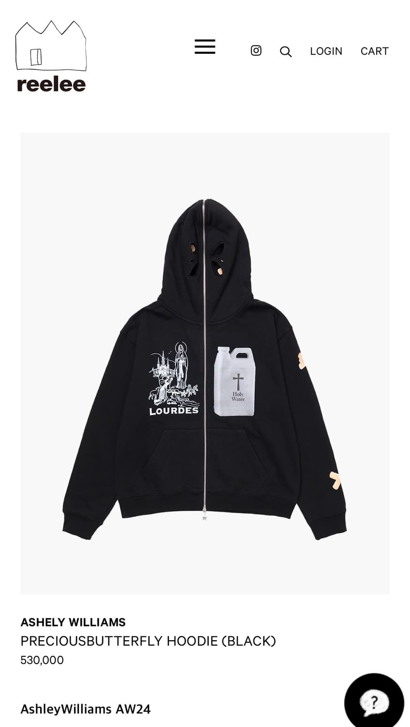 애슐리 윌리엄스 aw24 버터플라이 후드집업 상품이미지1