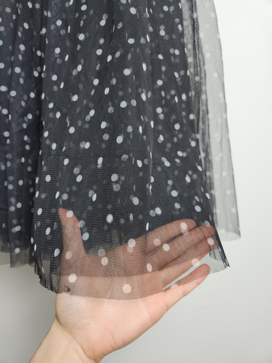 도트 샤 롱 스커트 상품이미지6