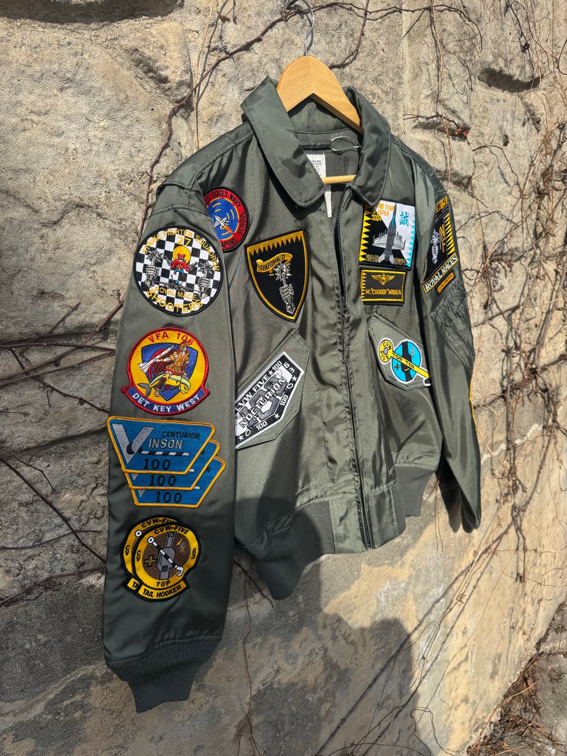 휴스턴 제팬 미군 미공군 복각 cwu-36p 항공 점퍼 자켓 풀패치 상품이미지5