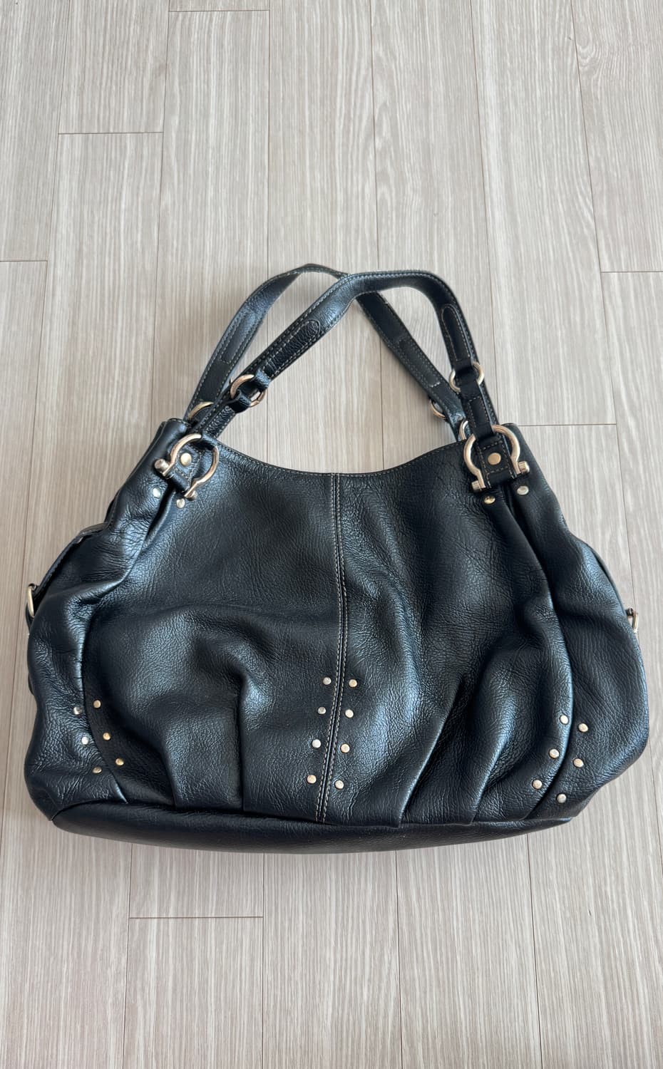 y2k 갸루 빈티지 워싱 가죽 가방 상품이미지2