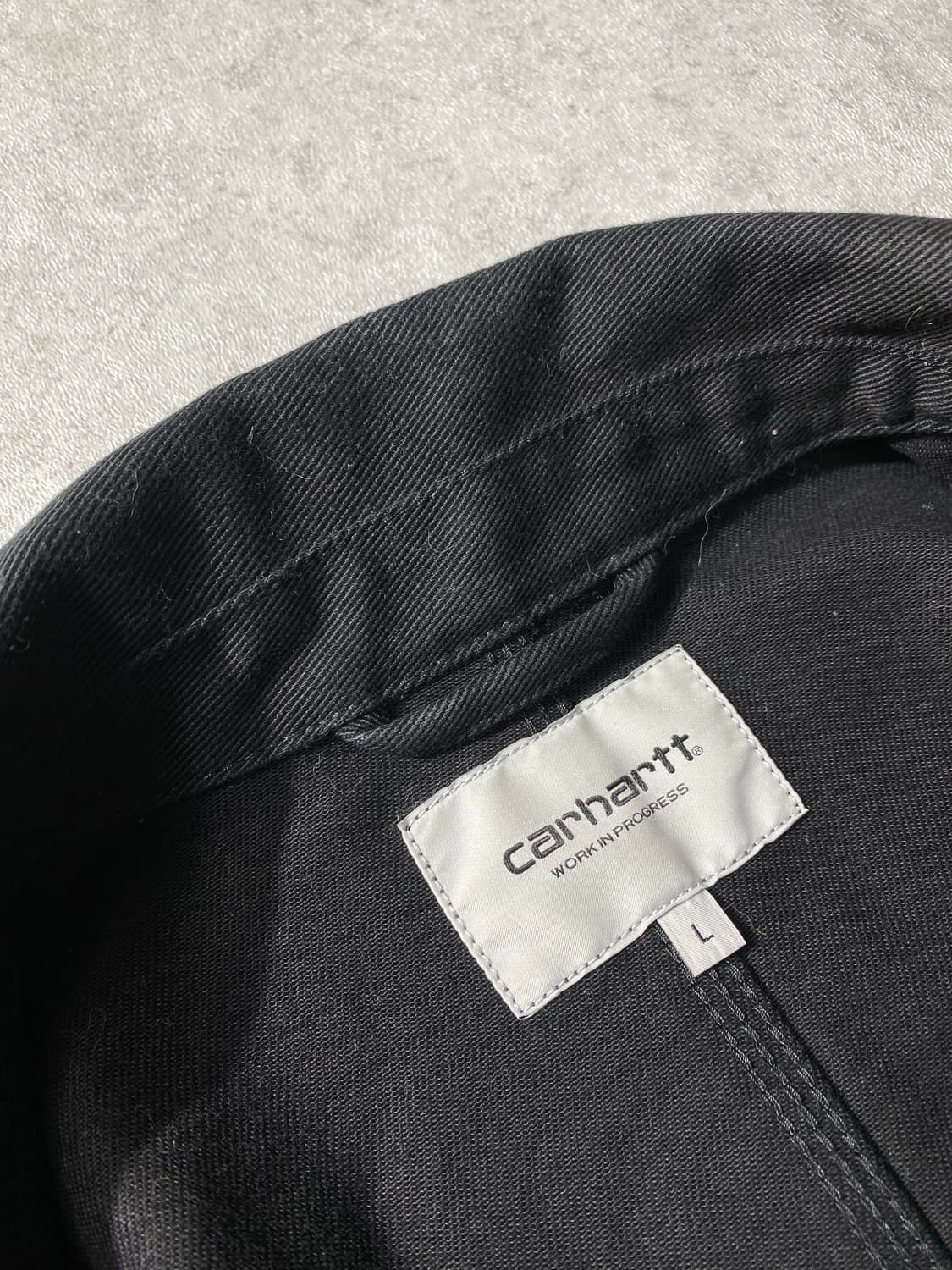 [L] Carhartt 칼하트 블랙 캔버스 초크자켓 상품이미지5