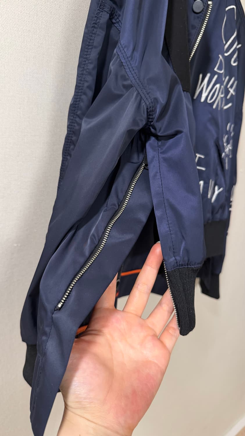 한섬 세컨플로어 봄버 블루종 항공점퍼 자켓 55-66  정가 40만원대 상품이미지6