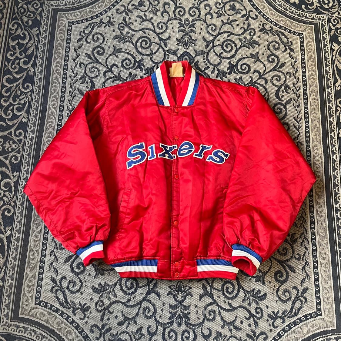 90s NBA Sixers 마제스틱 스타디움 자켓W2525 상품이미지1