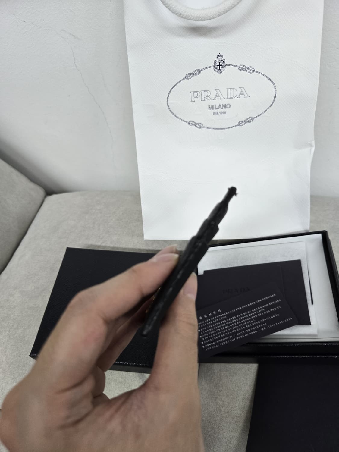[보증서 A급]프라다 사피아노 카드지갑 상품이미지4