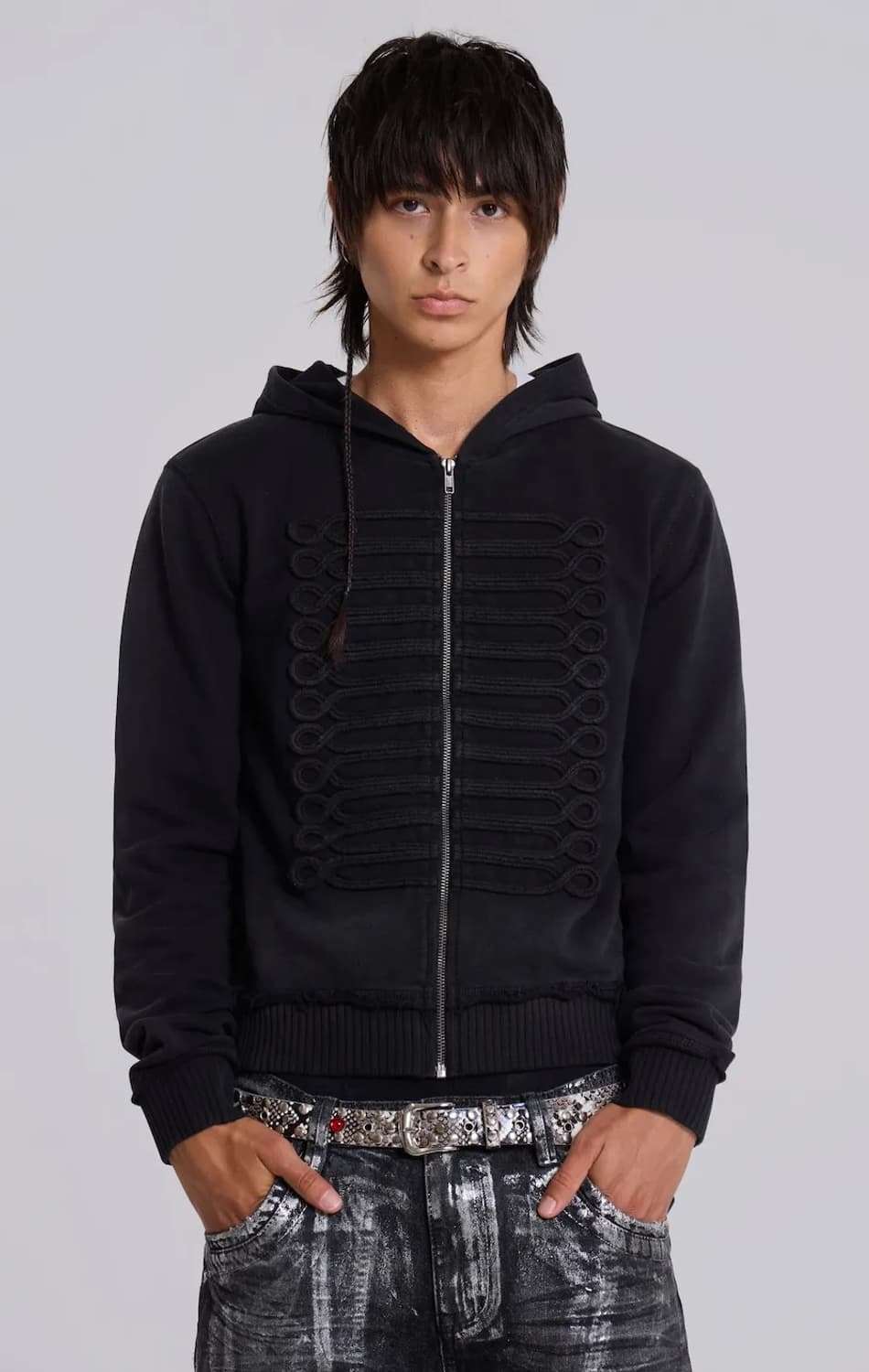 제이디드런던 블랙 드러머 후드 집업 상품이미지1