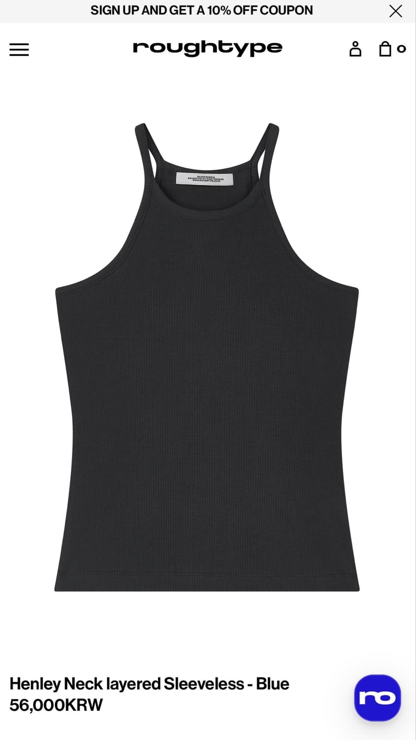 로타입 Henley Neck layered Sleeveless 상품이미지5