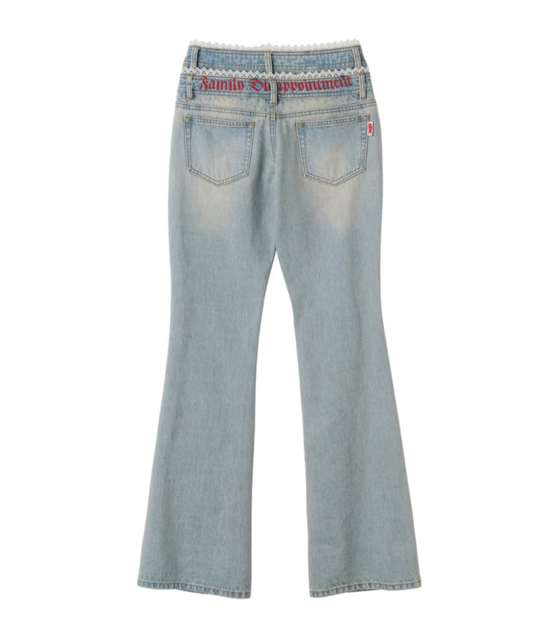 스컬프터 부츠컷 레이스 자수 새깅 부츠컷 팬츠 L 상품이미지3