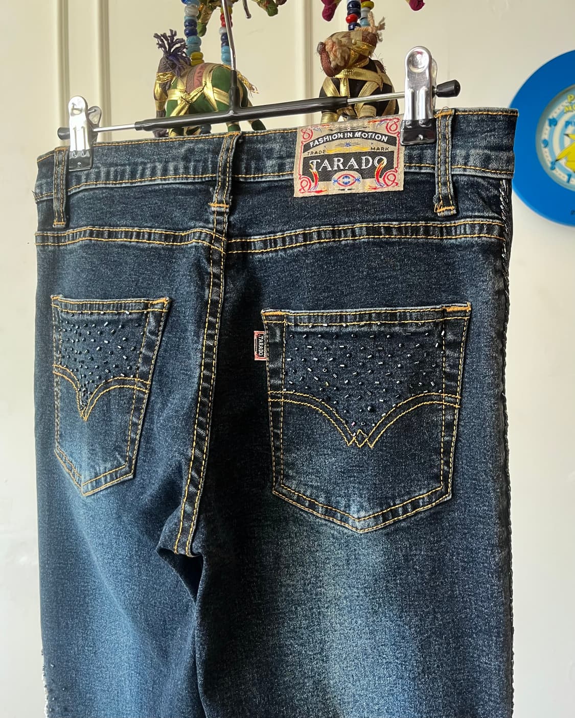 90-00s TARADO 3D Floral Flare Jeans 상품이미지9
