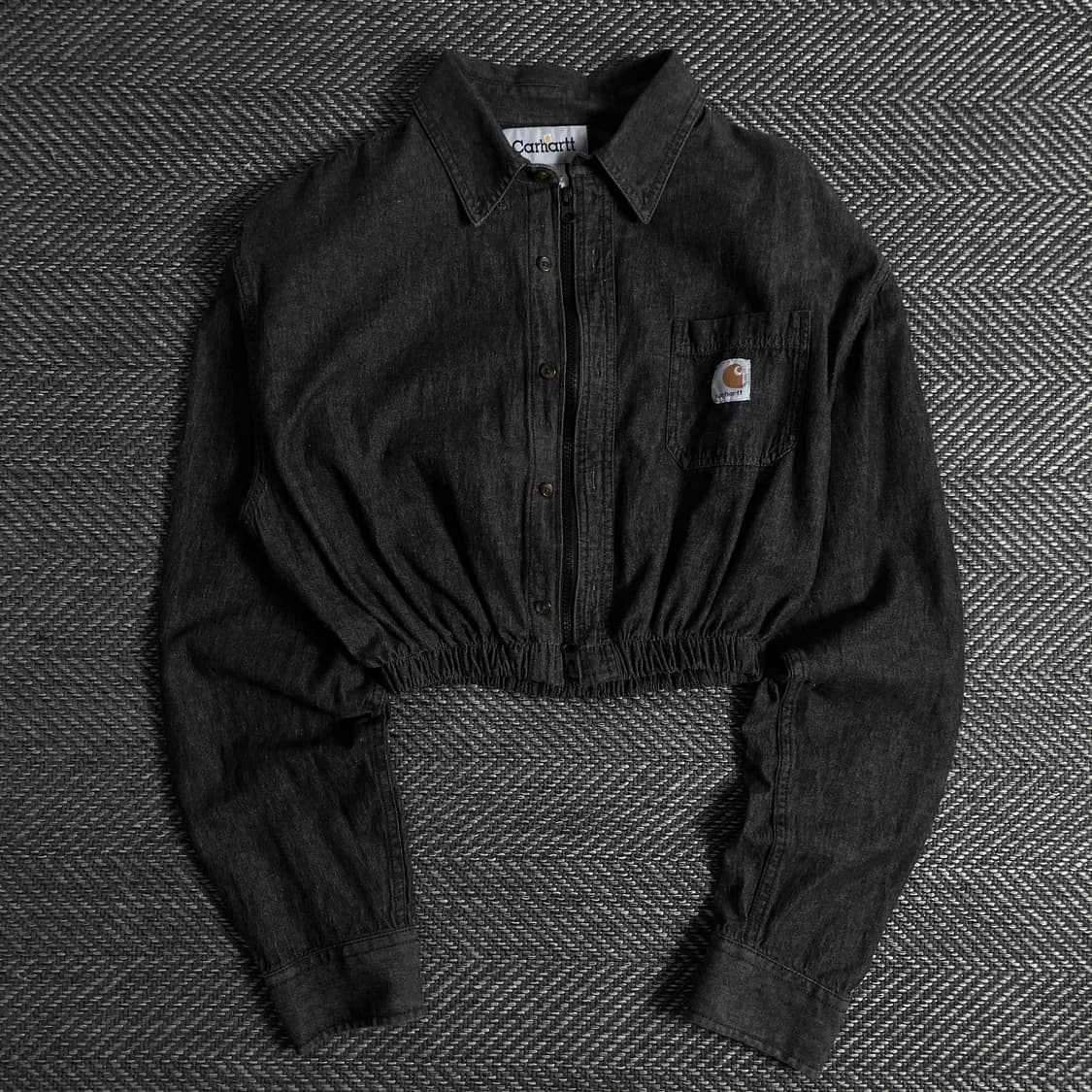 칼하트 크롭 리메이크 투웨이 흑청 셔츠 o 3293 상품이미지1