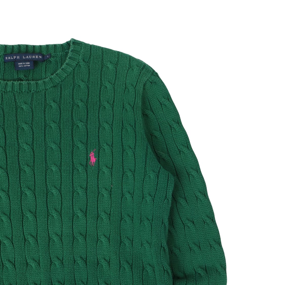 폴로 랄프로렌 포레스트 그린 케이블 니트 상품이미지4