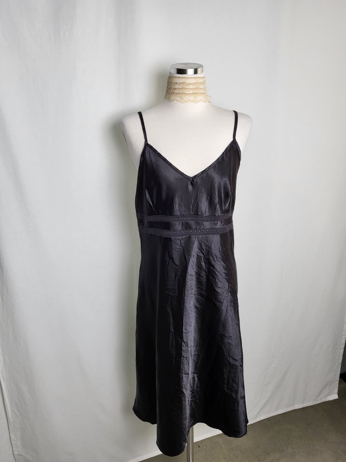 빈티지 새틴 실크 슬립 원피스 상품이미지1