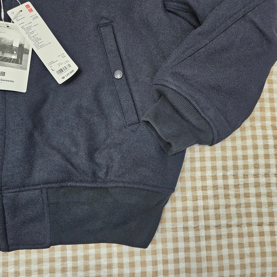 미착용 유니클로X엔지니어드 가먼츠 퍼프테크 블루점퍼 남자100~105 상품이미지6