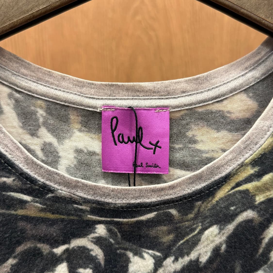 폴스미스 폴 레오파드 스카프 프린트 반팔 티셔츠 그래픽 프린팅 그레이 상품이미지7