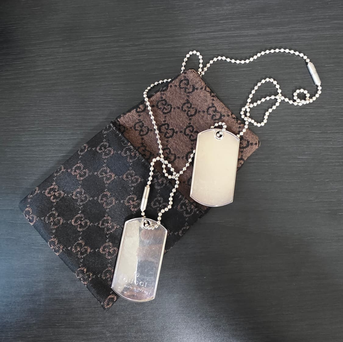 구찌 실버925 도그택 상품이미지1