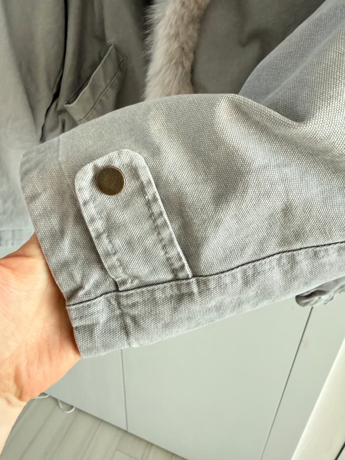 새상품 리얼 폭스퍼 애상 패딩 M 상품이미지6