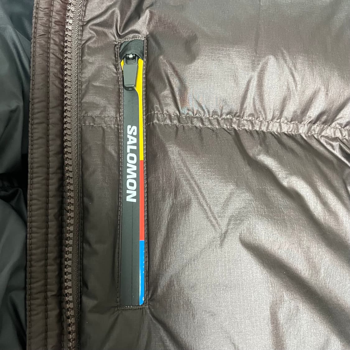 살로몬 컨투어 다운 패딩 XL 초콜릿 상품이미지3