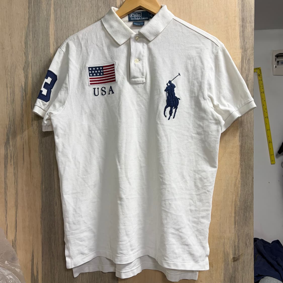 폴로 대대장 빅포니 치프키프 USA 화이트 반팔 카라 티셔츠 M  상품이미지6