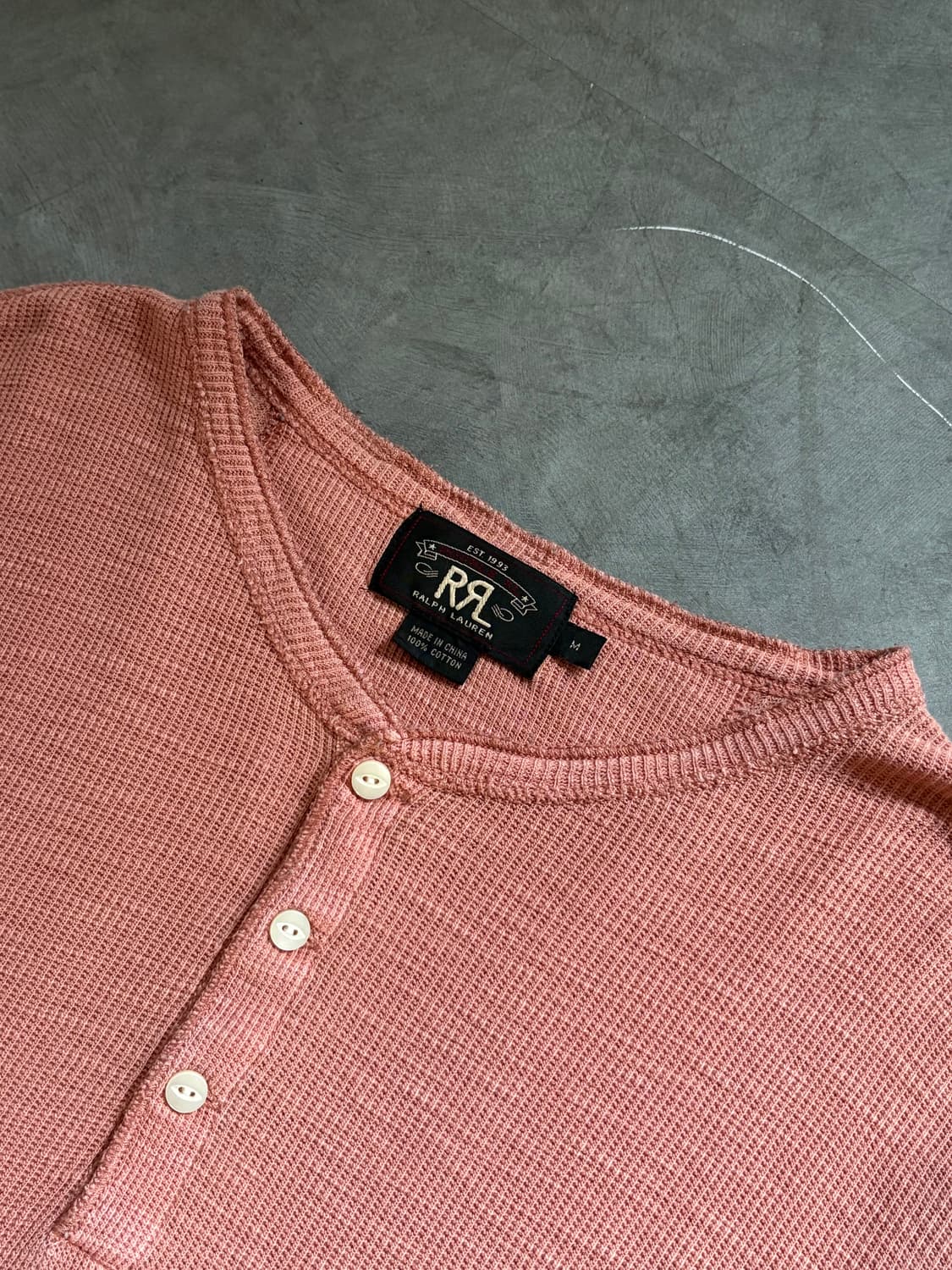 RRL 더블알엘 핑크 헨리넥 롱슬리브 상품이미지2