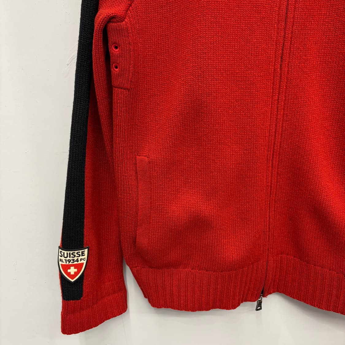 폴로 랄프로렌 빅 포니 스위스 투웨이 니트 집업 자켓 L 상품이미지3