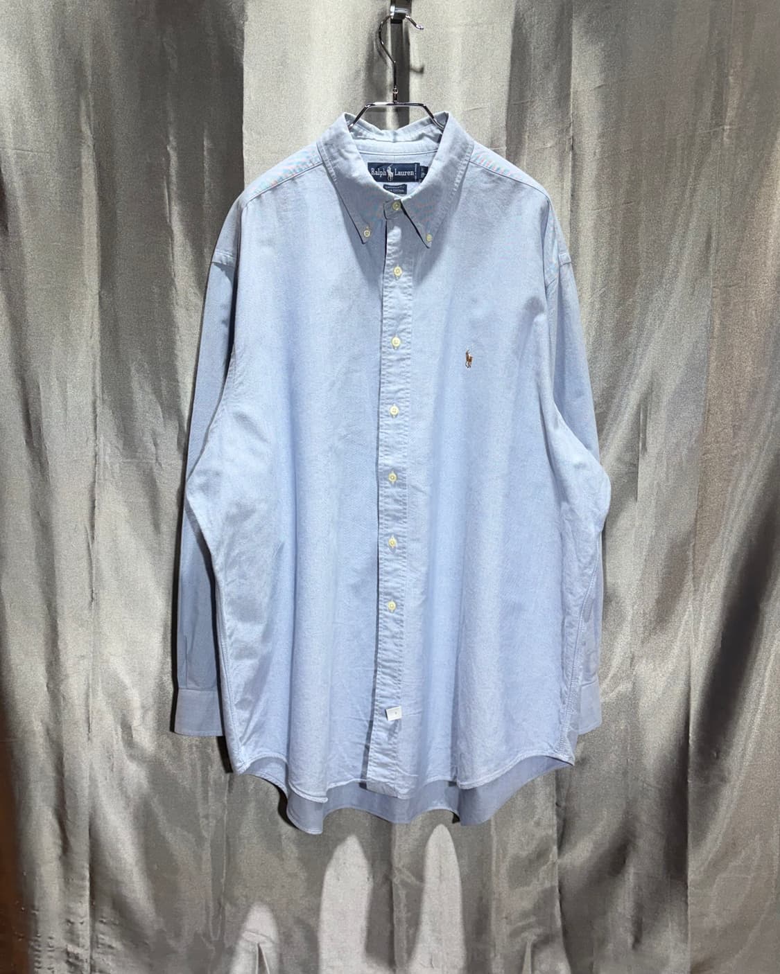 XXL 폴로랄프로렌 YARMOUTH 워시드 블루 코튼 셔츠 상품이미지2