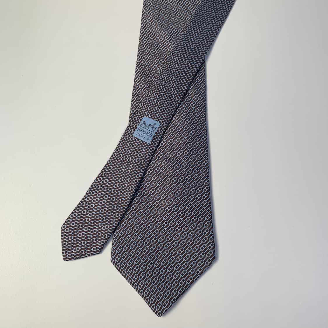 에르메스(HERMES) H로고 기하학적패턴 명품넥타이 A+등급 9.3cm 상품이미지3