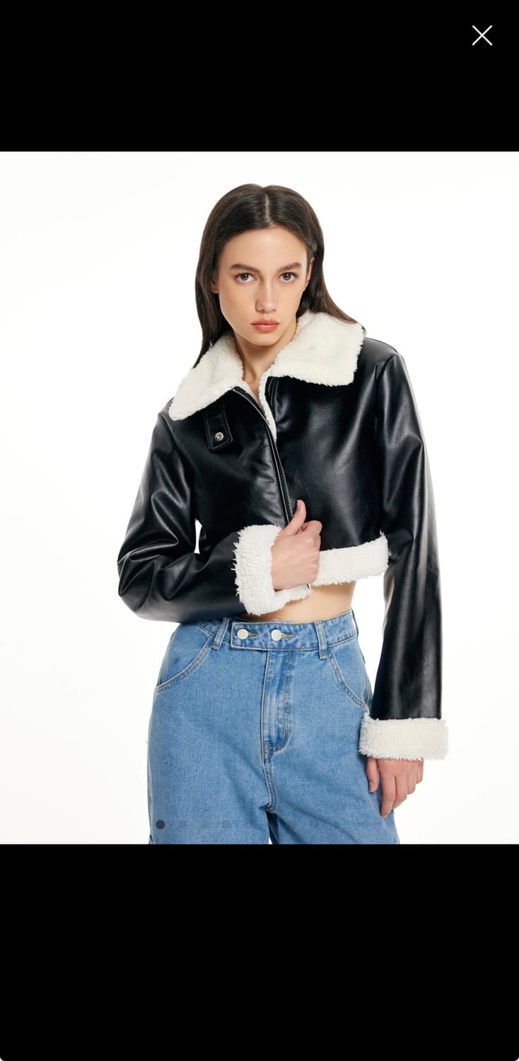 샵사이다 무스탕 블랙 상품이미지4