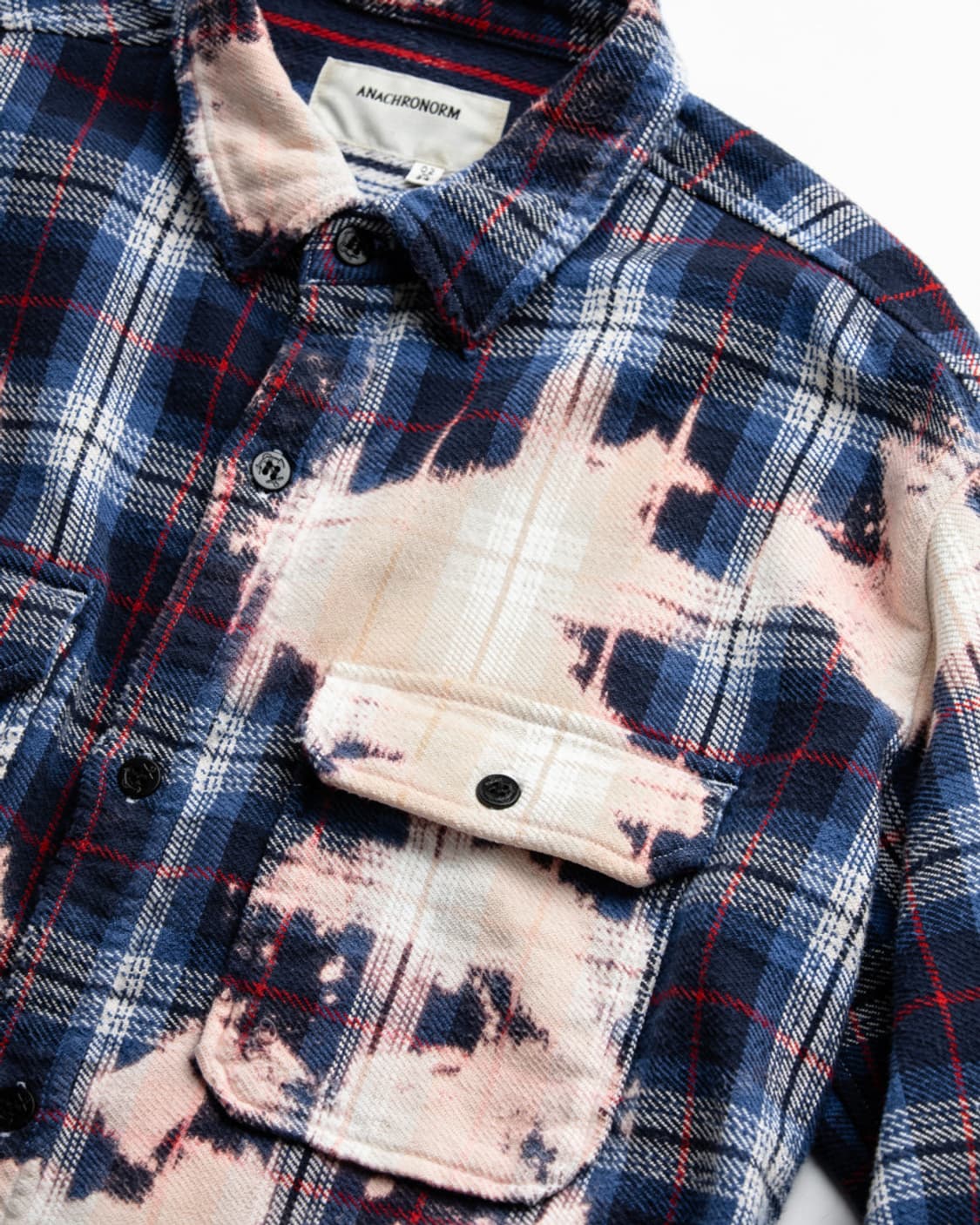 아나크로놈 플란넬 블리치 셔츠 블루 상품이미지4