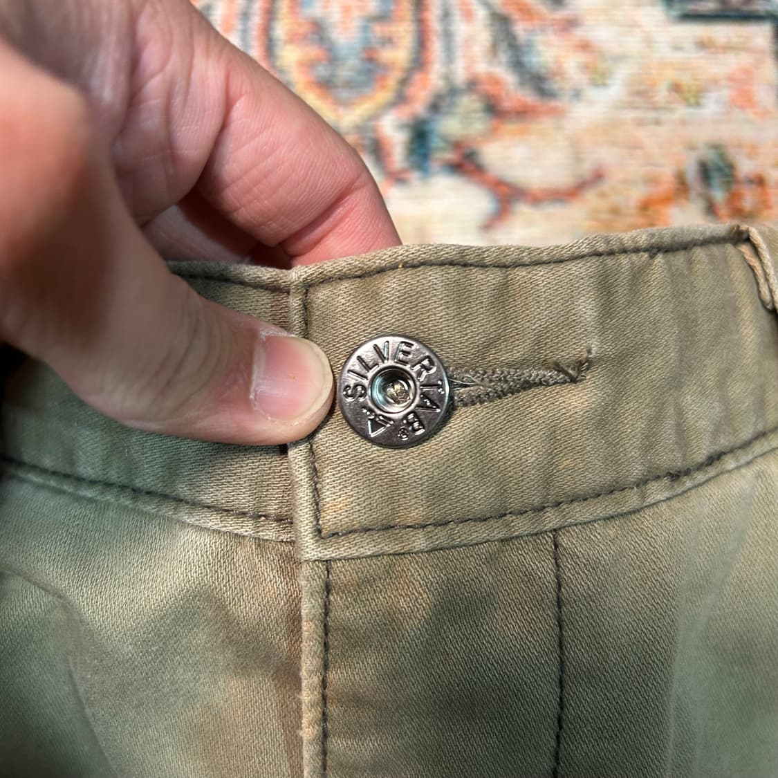 [31] 00s 리바이스 실버탭 올리브 코튼 팬츠  상품이미지3