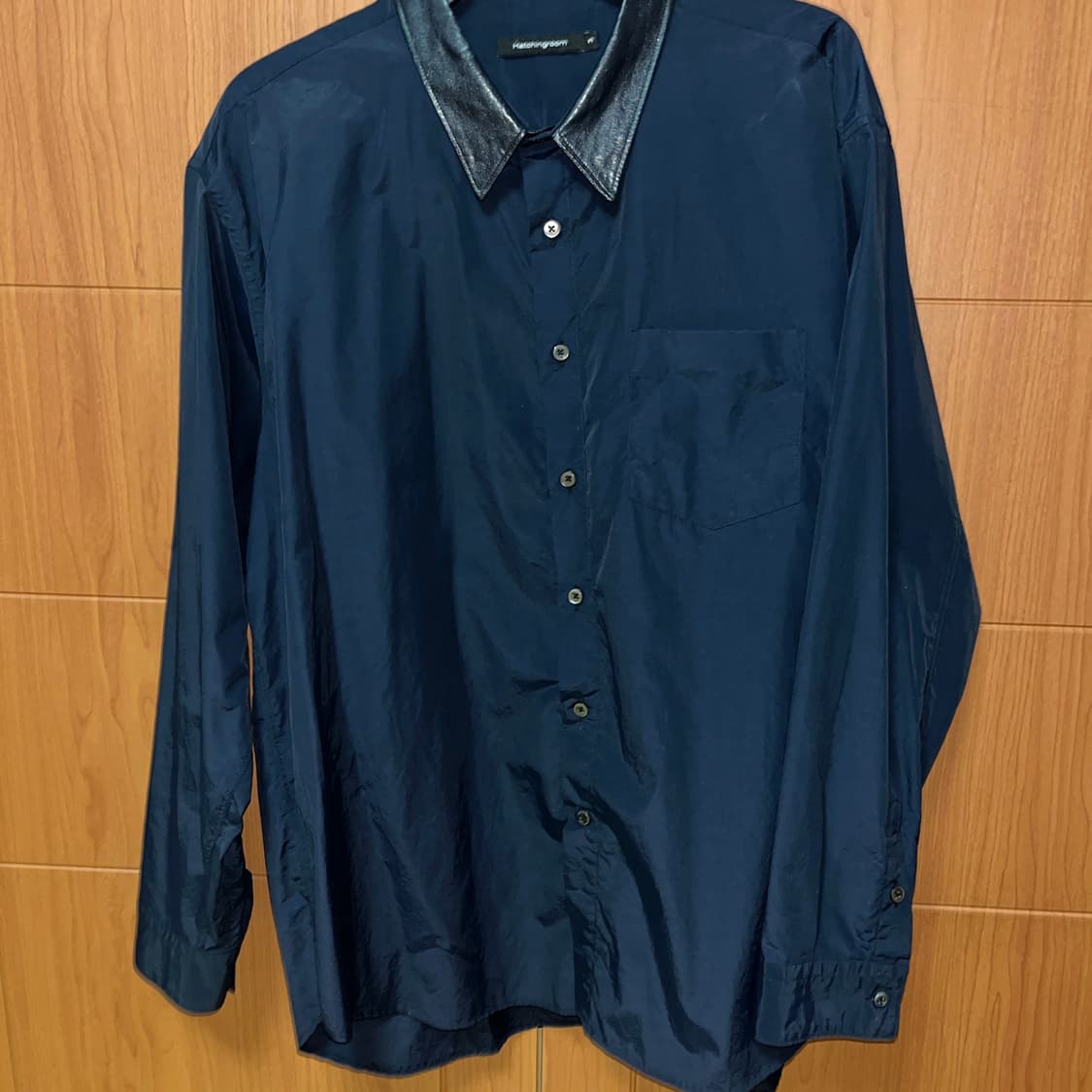 해칭룸 Classic shirt leather navy 3 상품이미지2