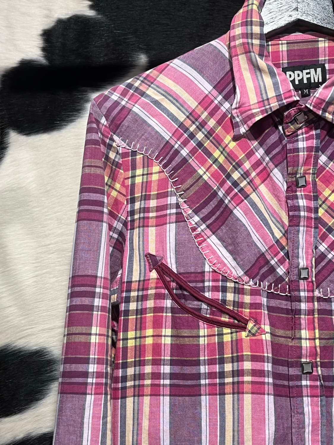 PPFM 해골체크 셔츠 상품이미지5