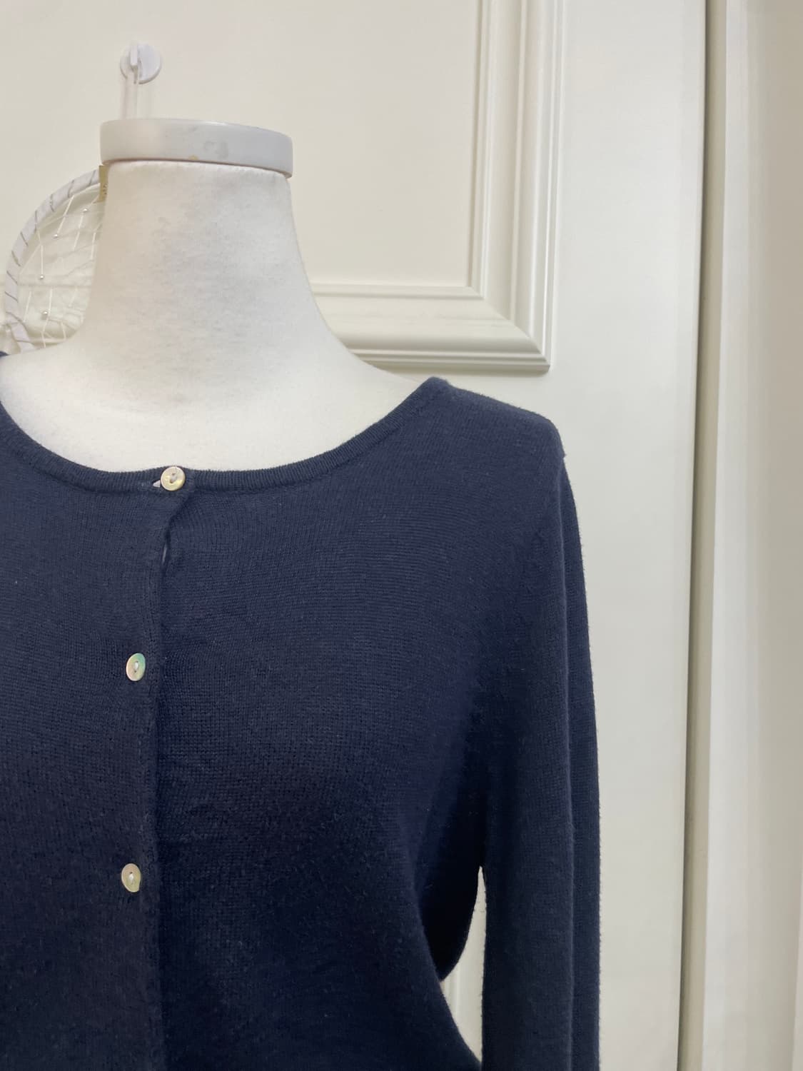 navy pearl button basic cardigan(size-F) 상품이미지6