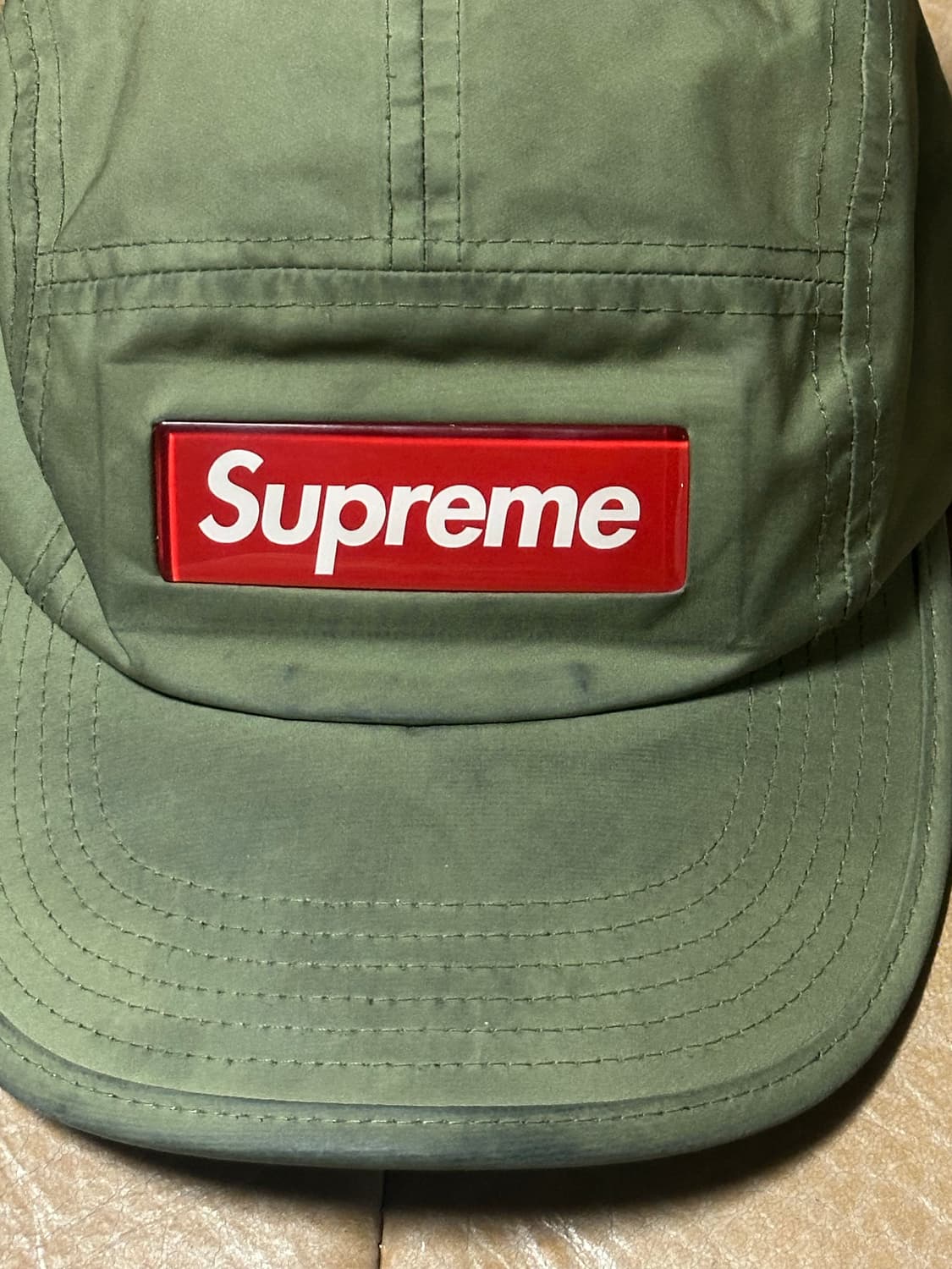 22SS 슈프림 박스로고 캠프캡 올리브 상품이미지2