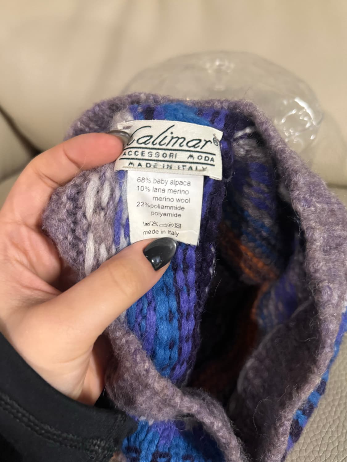 Italy Pattern detail pompom knit beanie 상품이미지5