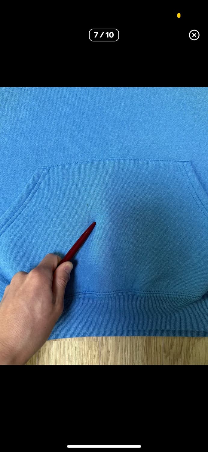 90s 빈티지 러셀 후드 베이비 블루 M 상품이미지7