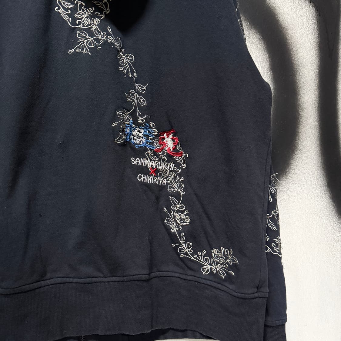 VTG 빈티지 재패니즈 오리엔탈 자수 디테일 하이넥 집업 후디 상품이미지6