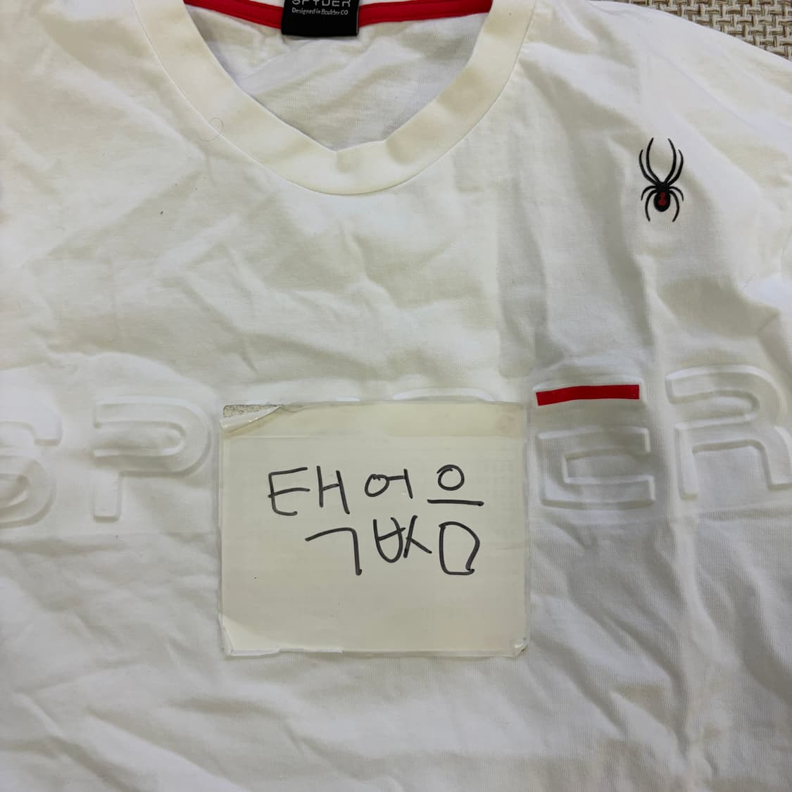 M 빈티지 거미 로고 반팔 티 0601D2 상품이미지4