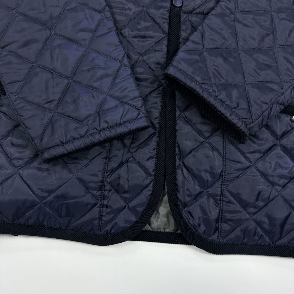 라벤햄 잉글랜드 클래식 코듀로이 카라 퀼팅자켓 네이비 XL 상품이미지4
