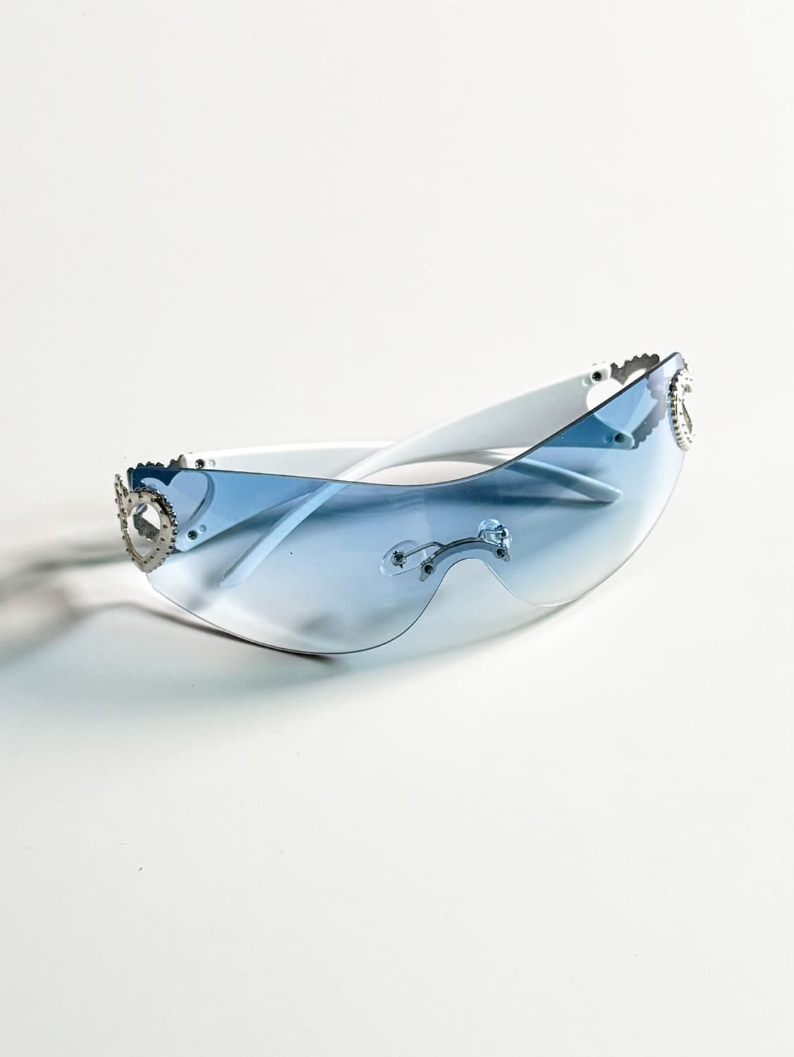 블루 무테 고글 쉴드 프레임 빈티지 틴트 선글라스 상품이미지1