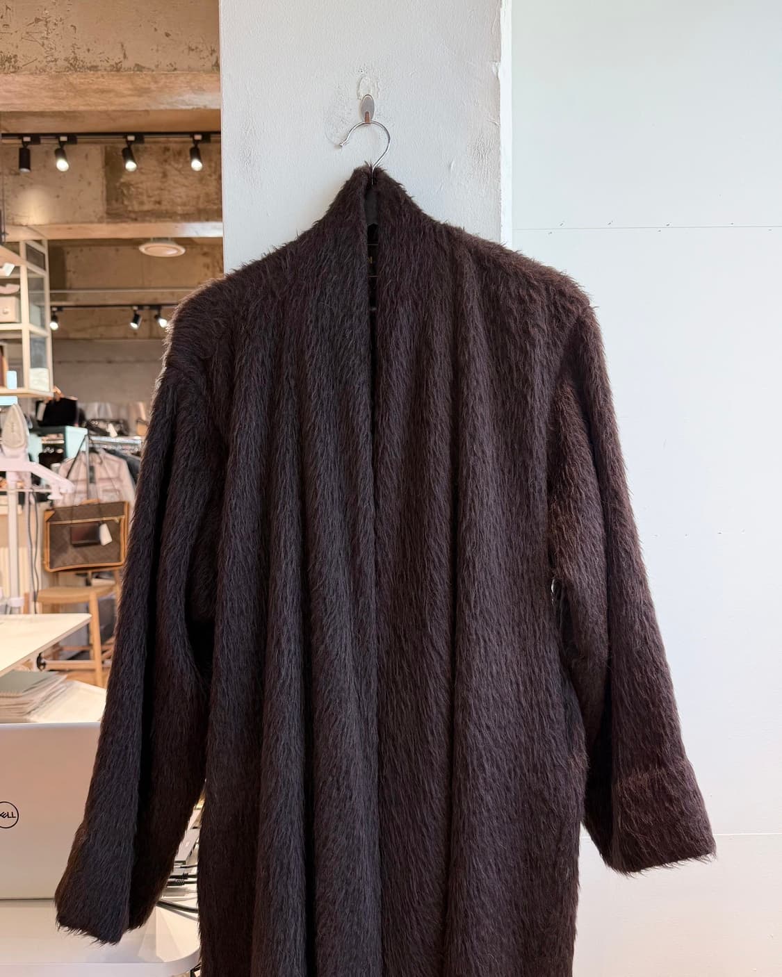 펜디 브라운 알파카울 롱 코트  상품이미지4