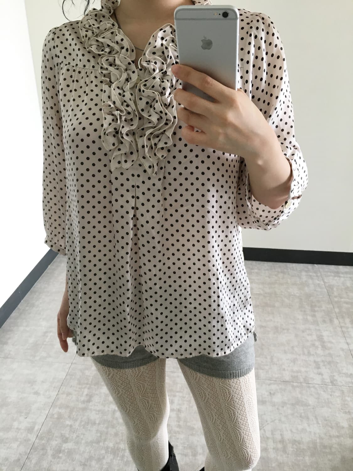 satin polka dot blouse 상품이미지4