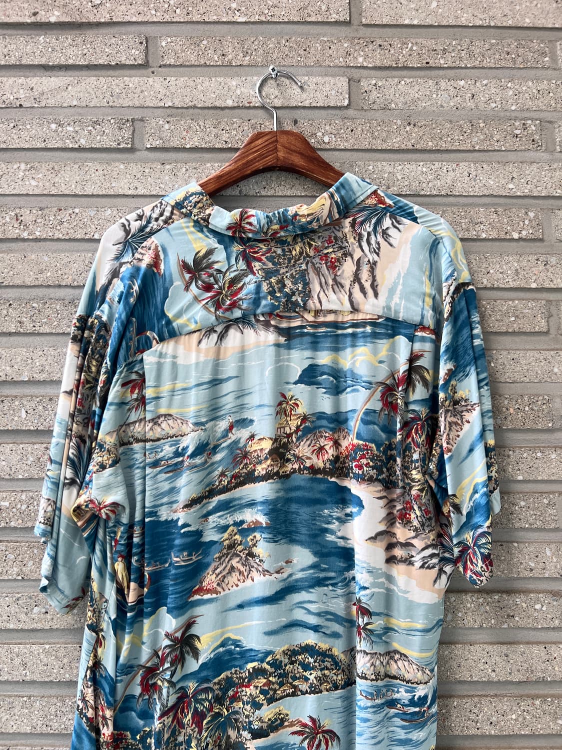 [L]90's Made in Hawaii 비치 패턴 레이온 하와이안 셔츠 상품이미지4