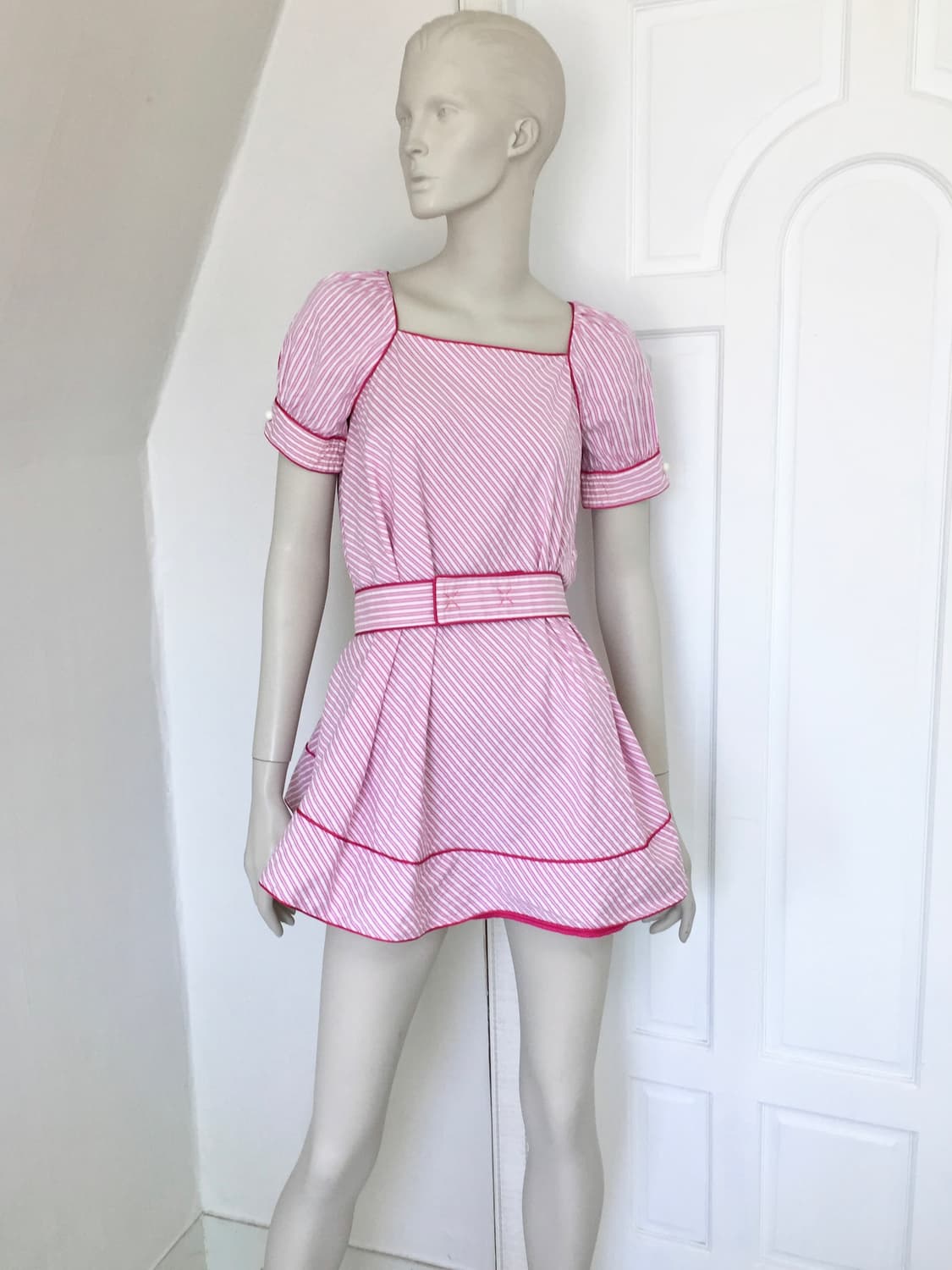 Italy Frankie Morello Stripe  Mini Dress 상품이미지1