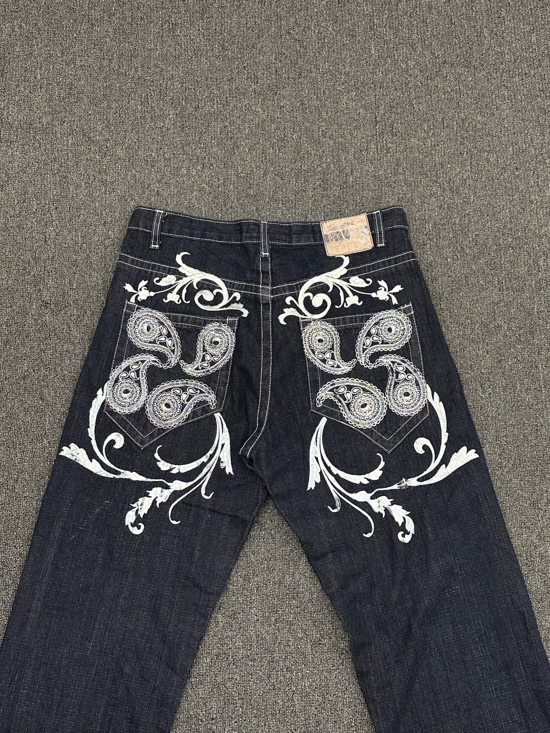 34)RED APE 빈티지 Y2K 포켓 페이즐리 자수 힙합팬츠 상품이미지4