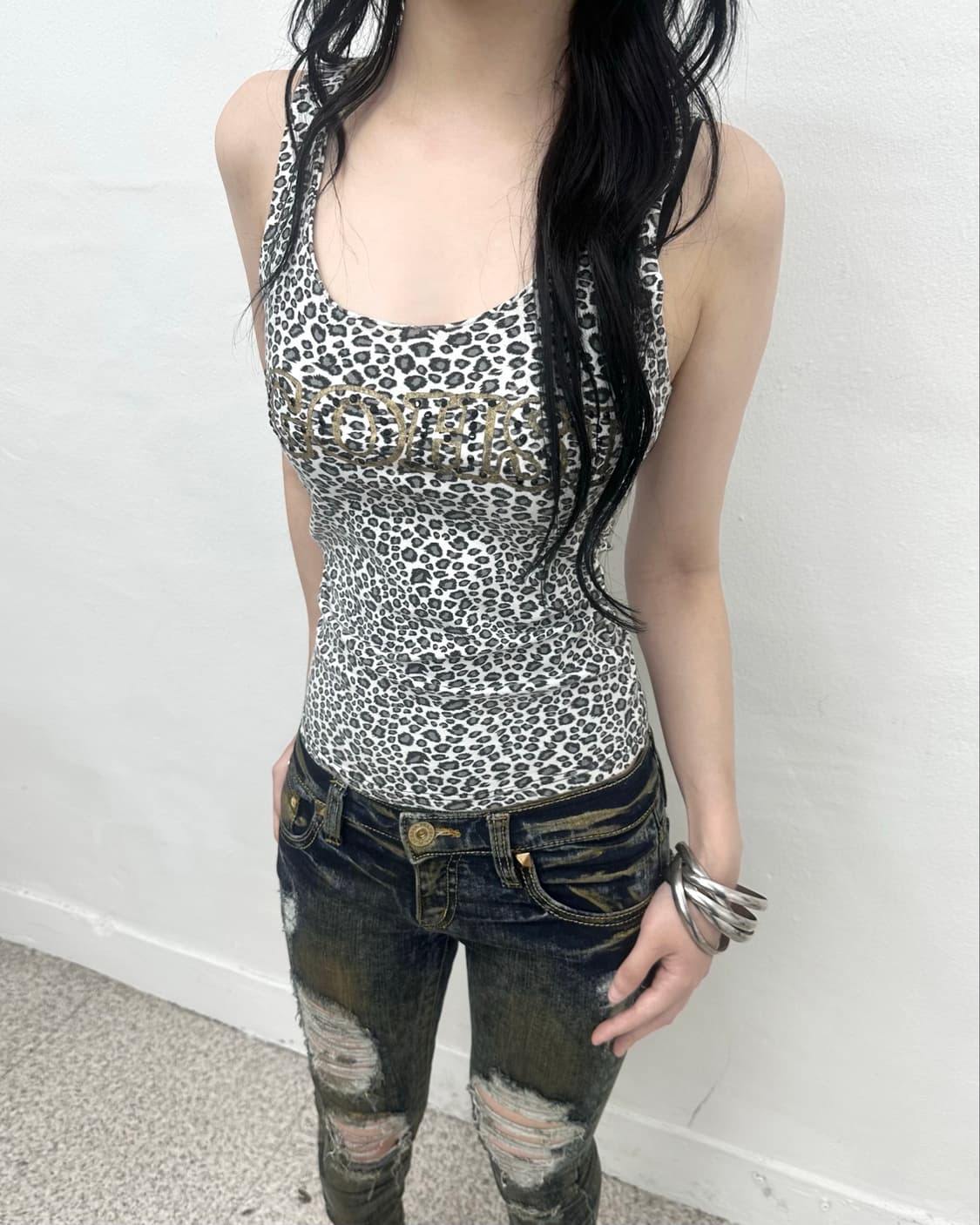 egoist cubic leopard sleeveless 상품이미지2