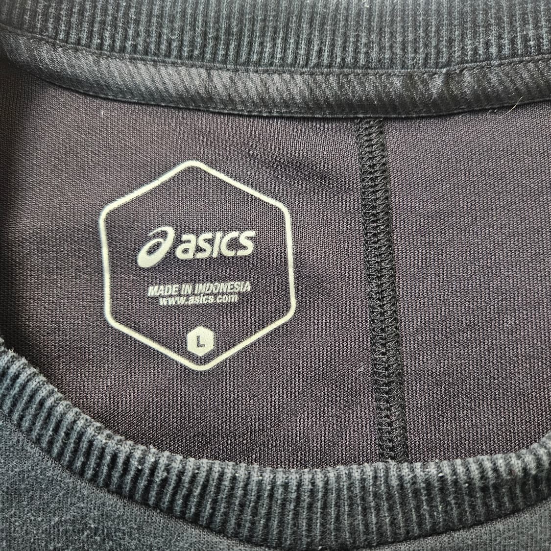 L 아식스 빅로고 블랙 맨투맨 0326Y 상품이미지3